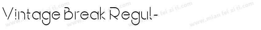 Vintage Break Regul字体转换